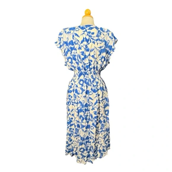 Sonoma Blue and White Floral Midi Dress - Picture 2 of 9